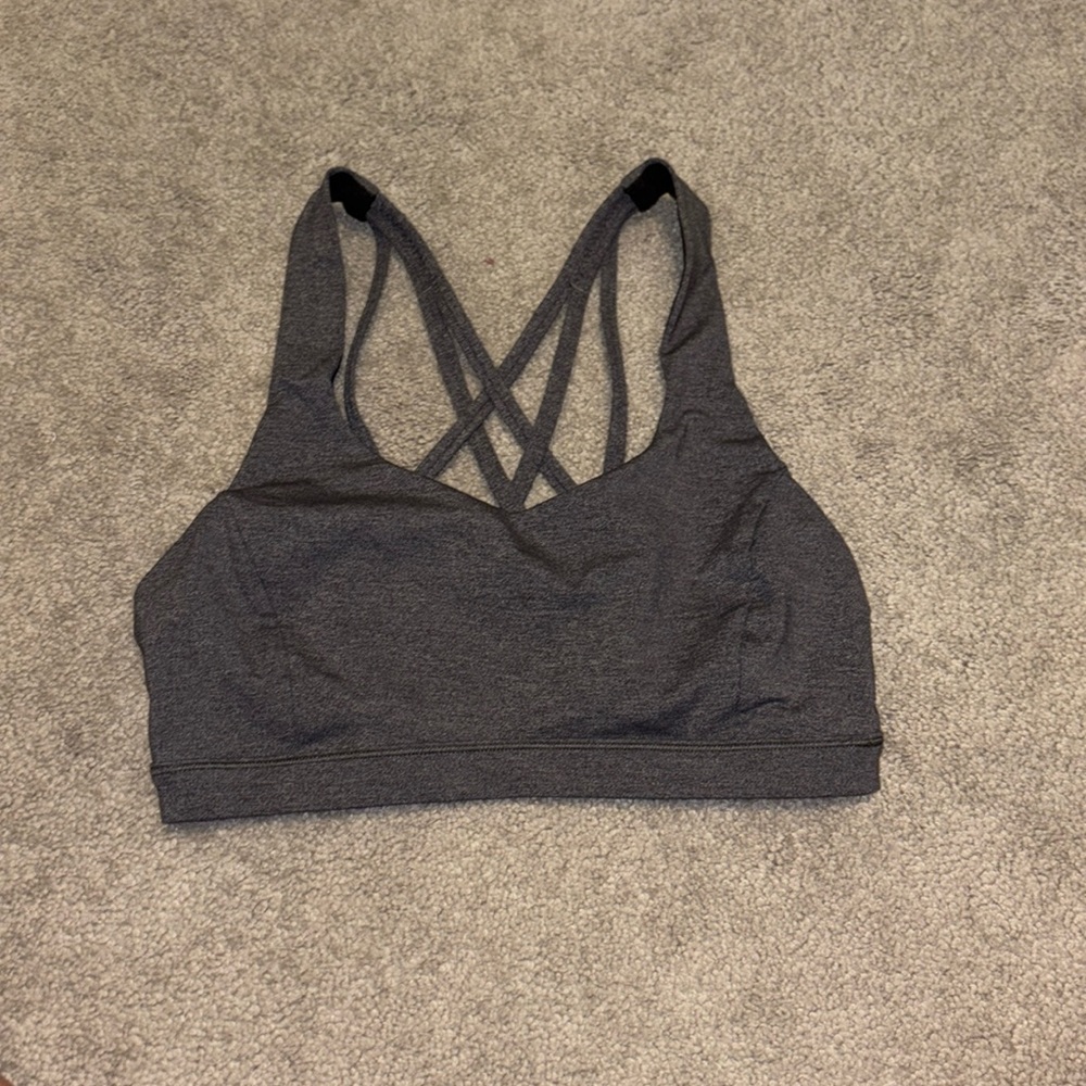 Lululemon size 6 free to be serene Gray Sports Bra